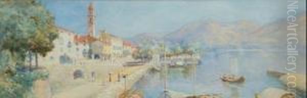 Ascona, Lake Maggiore Oil Painting by Charles Nathaniel Worsley