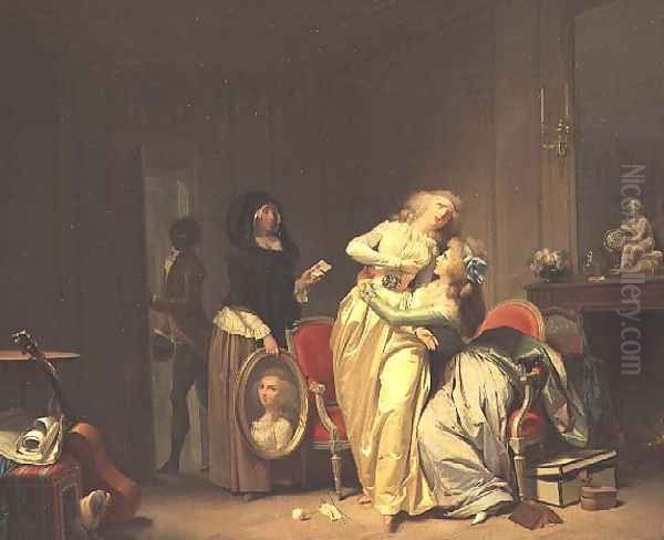 The Sorrows of Love, 1790 Oil Painting by Louis Leopold Boilly