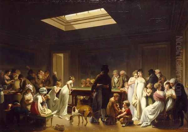 Game of Billiards Oil Painting by Louis Leopold Boilly