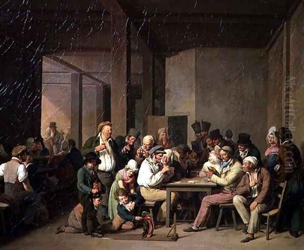 Inn Scene Oil Painting by Louis Leopold Boilly