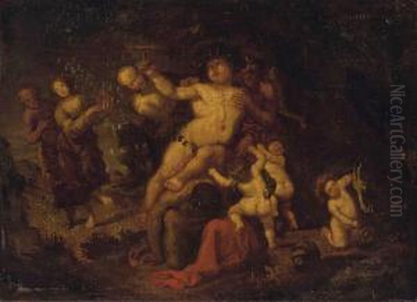 The Infant Bacchus Oil Painting by Frans Wouters