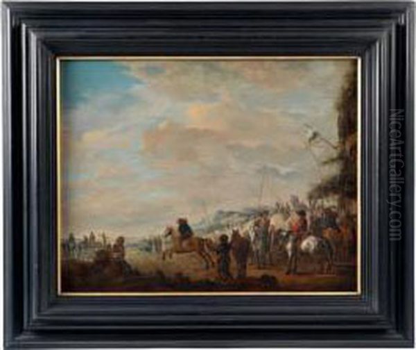 Turnierszene Oil Painting by Jan Wouwerman