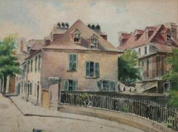 Old Charleston, Opposite St. Phillip's Church Oil Painting by Eleanor T. Wraggs