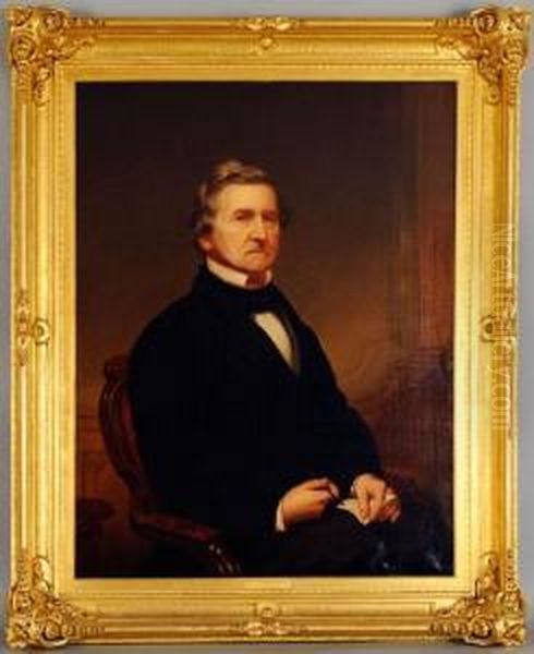 Portraitof Thomas A.alexander, President Of Aetnainsurance Company Oil Painting by George Frederick Wright