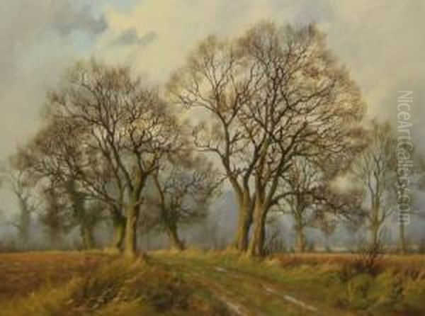 Country Lane Oil Painting by James Wright