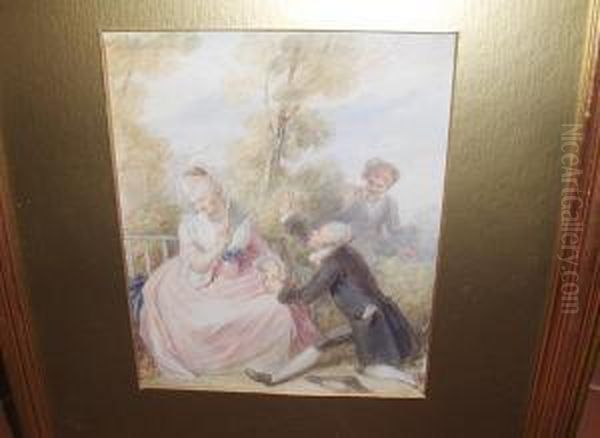 The Proposal Oil Painting by John Massey Wright