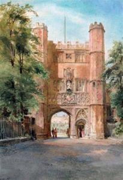 Trinity Gateway, Cambridge' Oil Painting by Richard Henry Wright