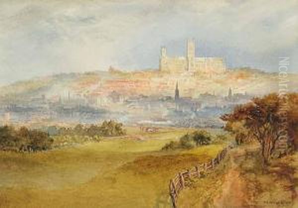 Lincoln From South Common Oil Painting by Richard Henry Wright