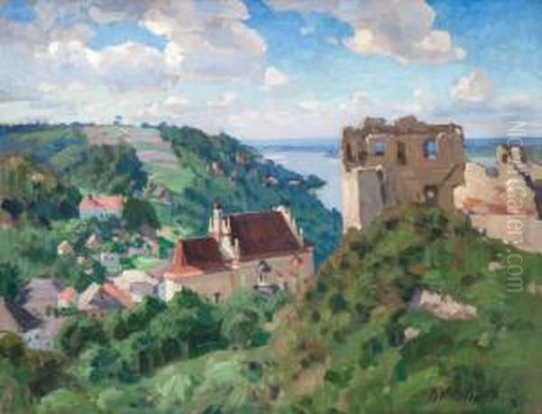 Pejzaz Z Kazimierza Nad Wisla Oil Painting by Konstantin Haritonov Wroblewsky