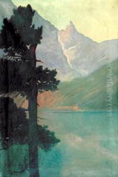 Morskie Oko Oil Painting by Konstantin Haritonov Wroblewsky