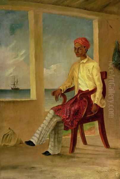 A Malay native of Batavia at Copang Oil Painting by Thomas Baines