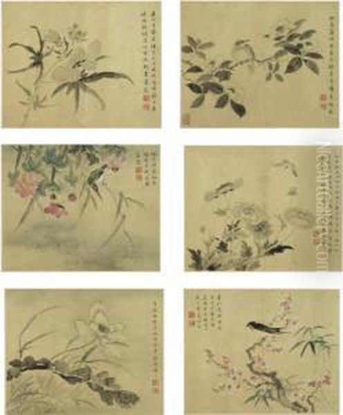 Flowers, Insects And Birds by Wang Wu