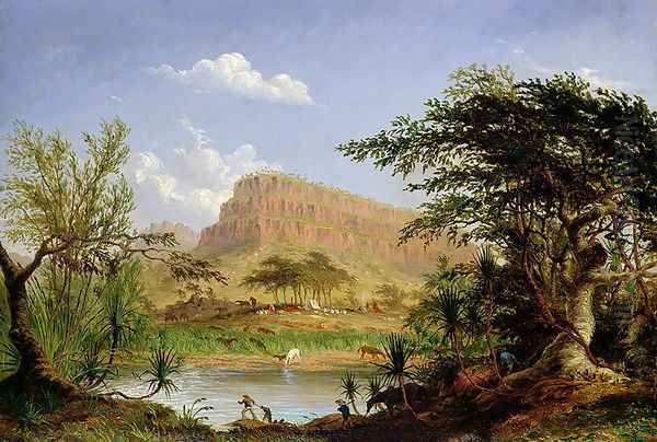 Entrance to the Second or Upper Part of the Wickham or West Branch of the Victoria River Oil Painting by Thomas Baines