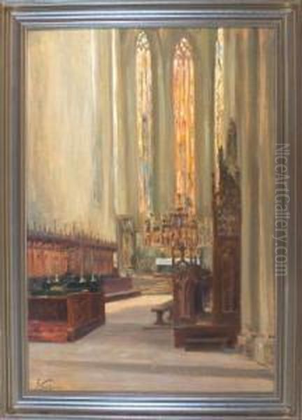 Rothenburg Ob Der Tauber - Im Inneren Der St. Jakob Kirche by Fritz Wucherer