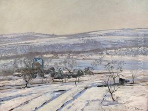 Schneestudie- Blick Von Kronberg Nach
Neuenhain Oil Painting by Fritz Wucherer