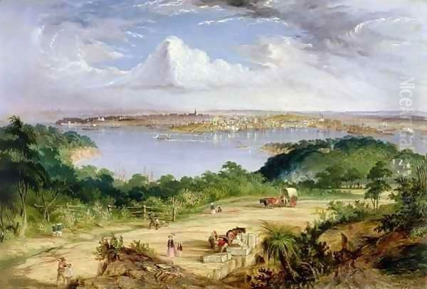 Sydney from St.Leonard's Road, North Shore Oil Painting by Thomas Baines