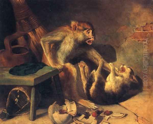 Domestic Squabble Oil Painting by William Holbrook Beard