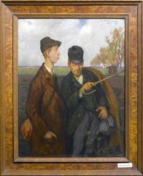 Landstreicher. 1892. Oil Painting by Ernst Wurtenberger