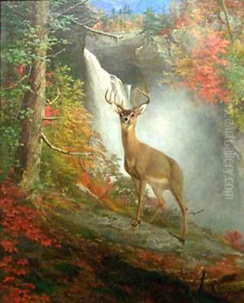 Majestic Stag Oil Painting by William Holbrook Beard