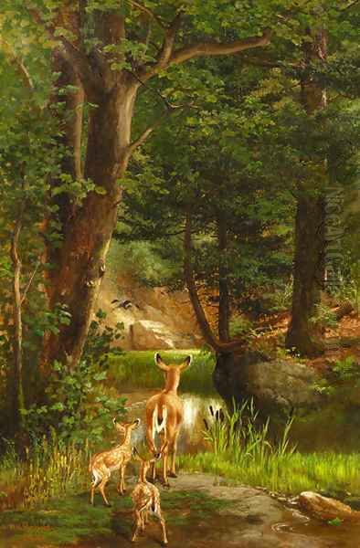 Life in the Forest Oil Painting by William Holbrook Beard