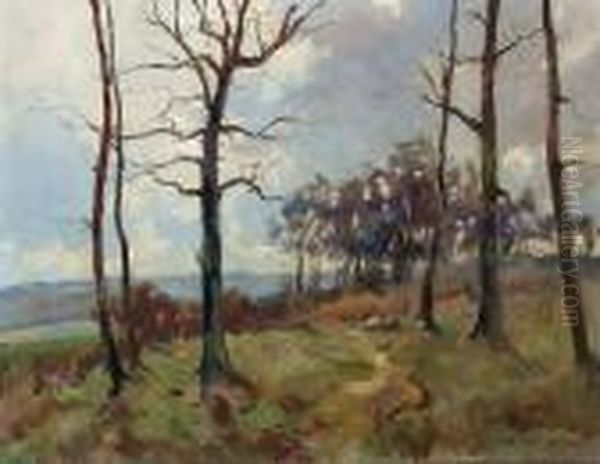 Paysage De Campagne Oil Painting by Xavier Wurth