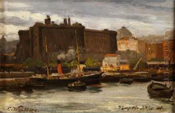 Im Hafen Von Neapel Oil Painting by Carl Wuttke