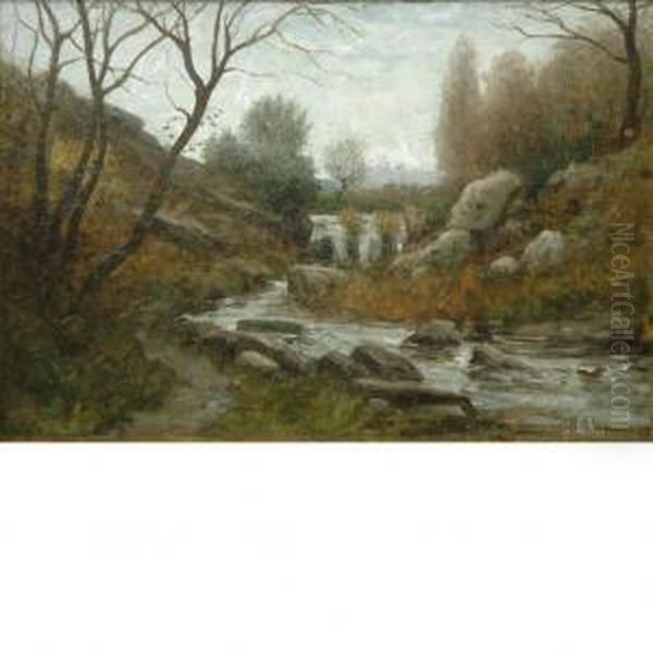 Autumn Landscape Oil Painting by Alexander Helwig Wyant