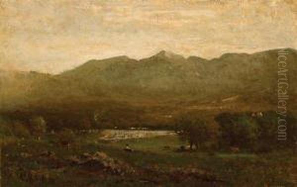 Mount Mansfield From New York Oil Painting by Alexander Helwig Wyant