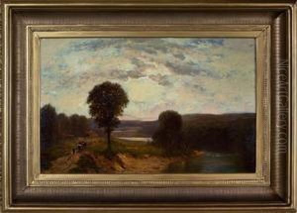 Pastoral Landscape Oil Painting by Alexander Helwig Wyant