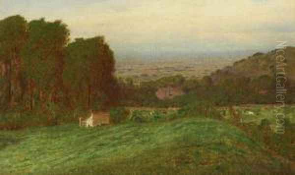 Rolling Meadow Oil Painting by Alexander Helwig Wyant