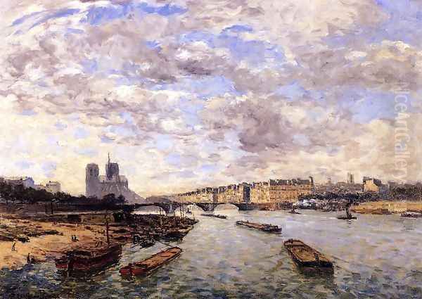 La Siene Vue Du Pont D Austerlitz Oil Painting by Frank Myers Boggs