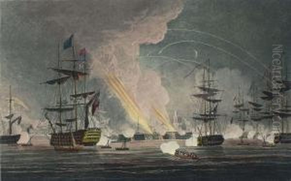 Naval Victories Of Great Britain, From The Commencement Of The War Oil Painting by Lewis William Wyatt