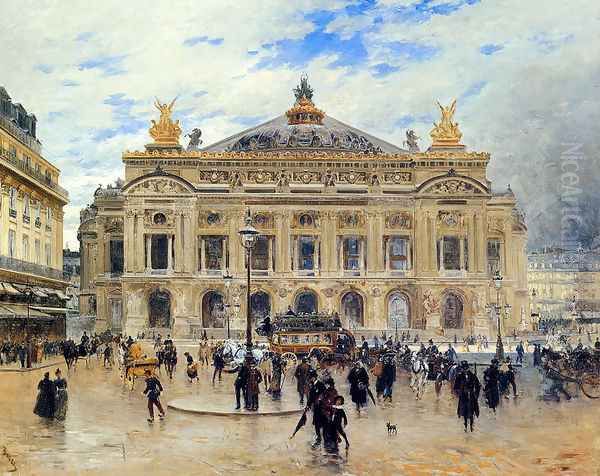 Grand Opera House, Paris Oil Painting by Frank Myers Boggs