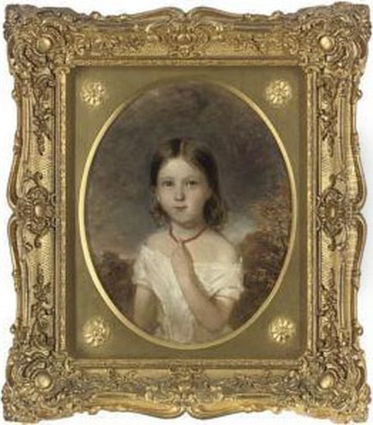 Portrait Of Elizabeth Palfreeman Wilson Oil Painting by Francis John Wyburd