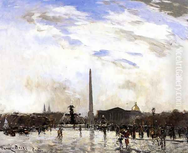 Place De La Concorde Paris Oil Painting by Frank Myers Boggs