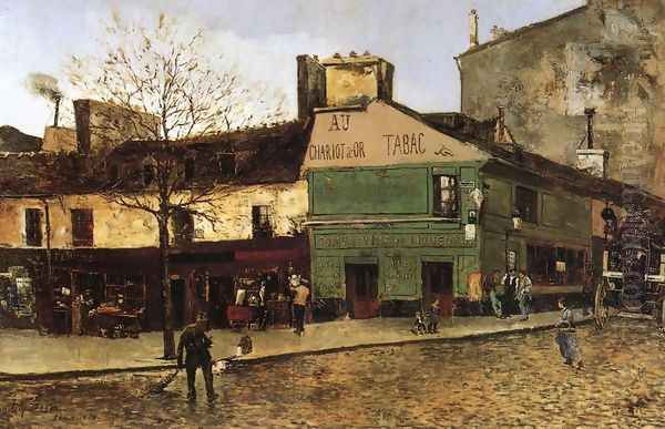 Street Scene In Paris Oil Painting by Frank Myers Boggs