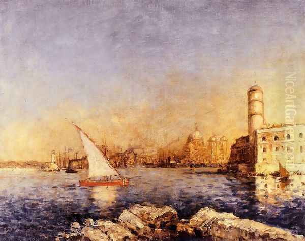 The Port Of Marseille Oil Painting by Frank Myers Boggs