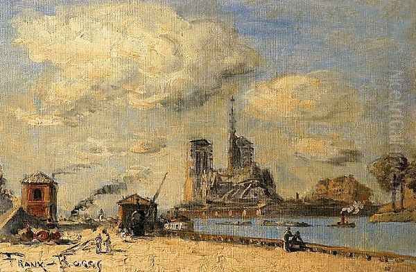 Banks of the Seine Oil Painting by Frank Myers Boggs