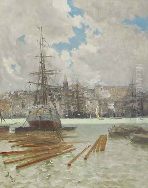 Le Port de Marseille Oil Painting by Frank Myers Boggs