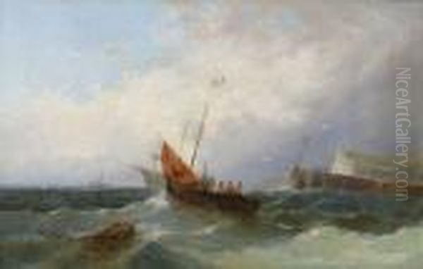 Marine Normande Oil Painting by William Lionel Wyllie