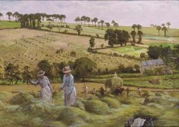 Harvesting Oil Painting by William Morison Wyllie