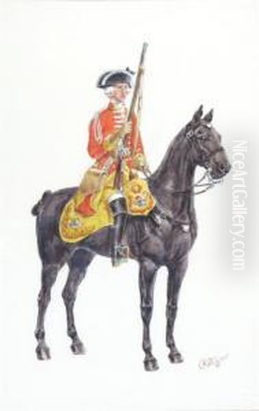 Drummer 3rd Regiment Of Foot Guards Oil Painting by Reginald Augustus Wymer