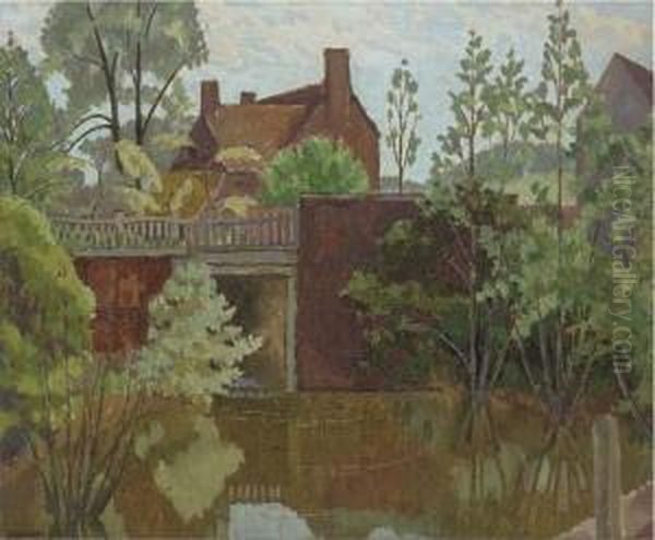 Cottages By A Weir by Richard, Dick Wyndham