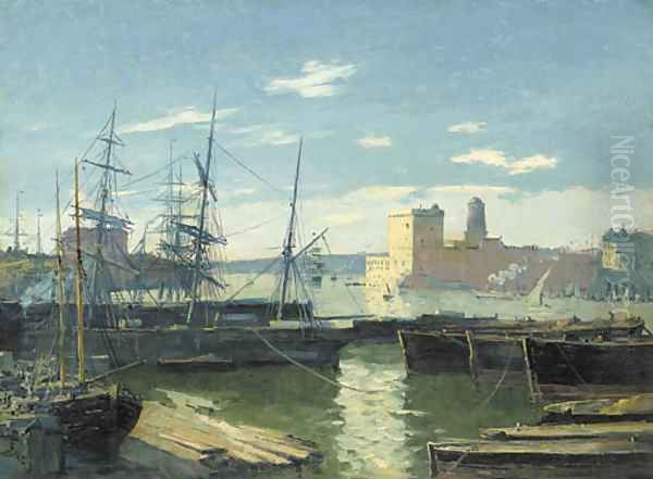 Le Port de Marseille 2 Oil Painting by Frank Myers Boggs