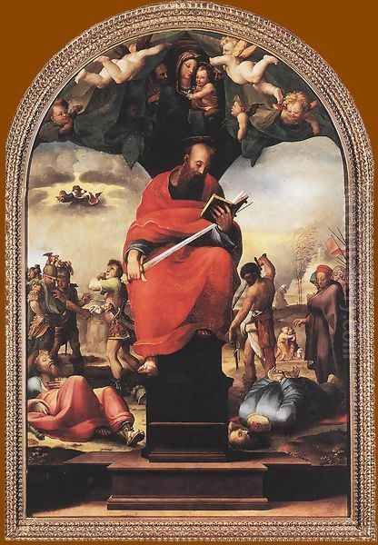 St Paul c. 1515 Oil Painting by Domenico Beccafumi