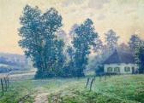 Matin A Linkebeek Oil Painting by Rodolphe Paul Wytsman