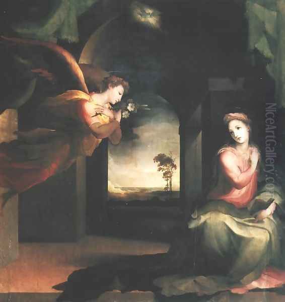 Annunciation Oil Painting by Domenico Beccafumi