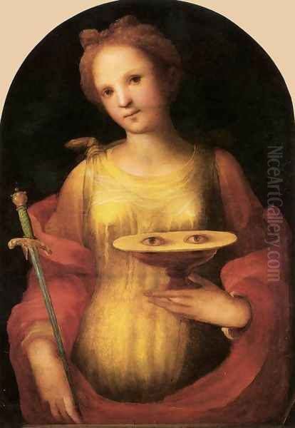 St Lucy 1521 Oil Painting by Domenico Beccafumi