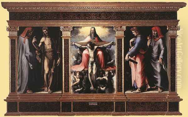 Trinity Oil Painting by Domenico Beccafumi