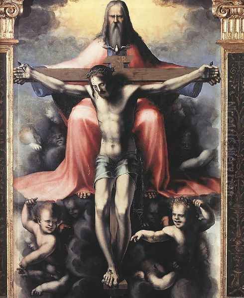 Trinity (detail) 1513 Oil Painting by Domenico Beccafumi